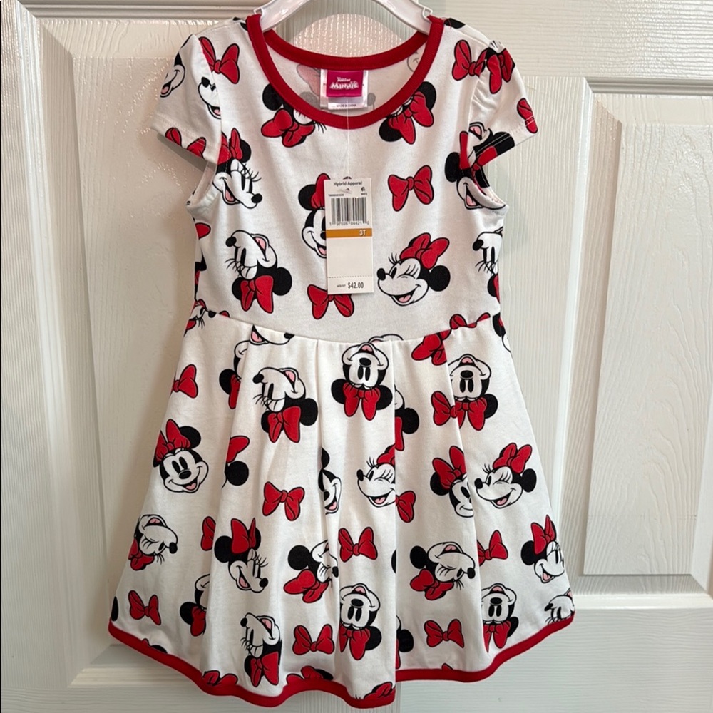 Disney Minnie Mouse Kids Dress - Red & White